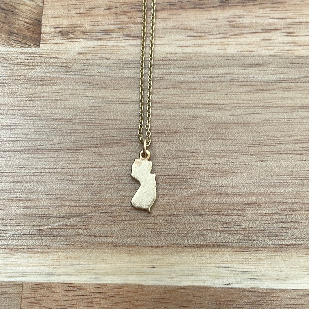 New Jersey state shape necklace ✨